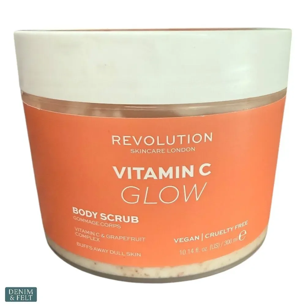 Revolution Skincare Vitamin C Glow Body Scrub Brightening Exfoliant‎ NEW